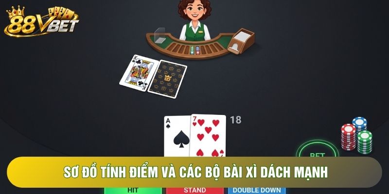 Sơ đồ tính điểm và các bộ bài xì dách mạnh Sơ đồ tính điểm và các bộ bài xì dách mạnh